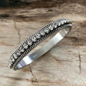 Dyrberg/Kern Chrystania Swarovski crystal hinged bracelet